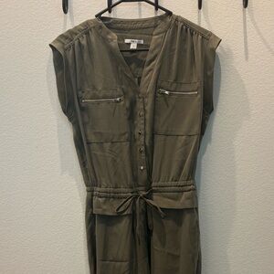 Bar III Olive Green Utility Jumpsuit – Size Small